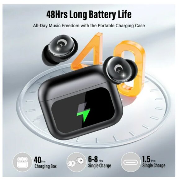 NEW Aptkdoe Bluetooth 5.4 In Ear Smart Touch Ear Buds - Picture 3 of 8